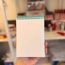 Block anillado tamaño A6 [hojas lisas] - Diseño de tapa: Cuadrille de flores byn