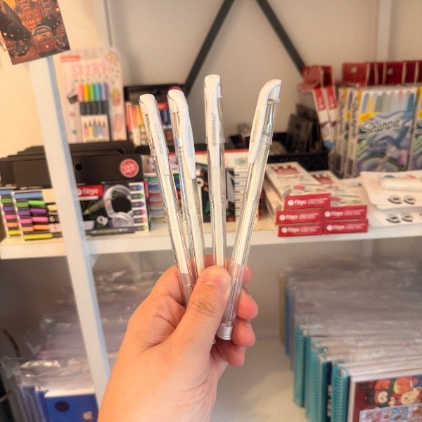 Lapicera gel tinta blanca