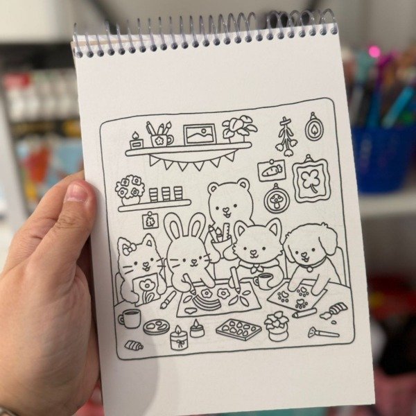 Libro para pintar Fuzzy Hygge