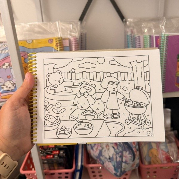 Kit libro para pintar Bobbies Goods dias de verano con marcadores
