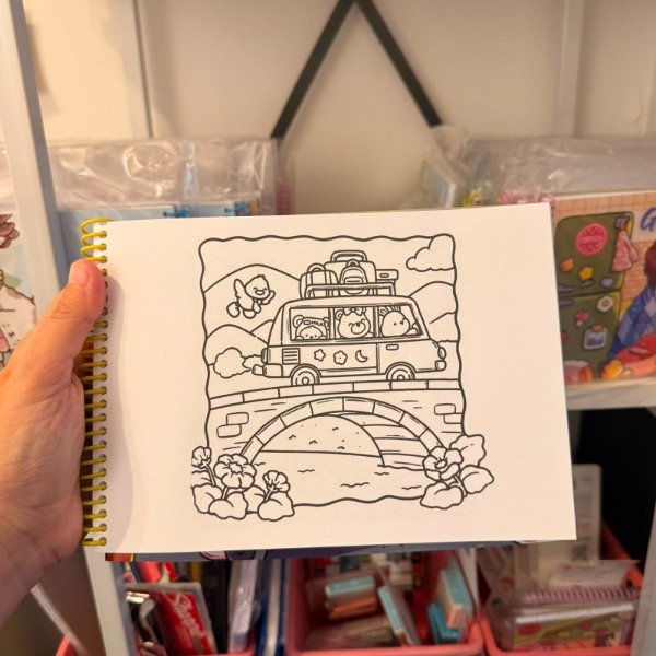 Kit libro para pintar Cozy de vacaciones + marcadores filgo Alloy doble punta