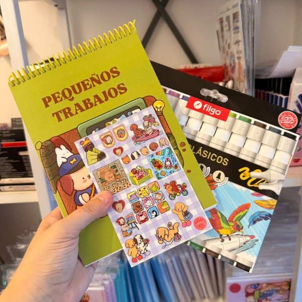Kit libro para pintar Pequeños trabajos + marcadores filgo Alloy doble punta