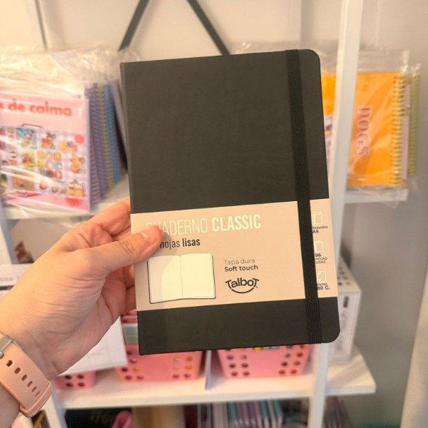 Cuaderno Talbot negro A5 hojas lisas