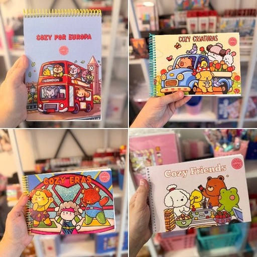 [PLBR-00161_MN] Pack de 5 libros para pintar "Cozy"
