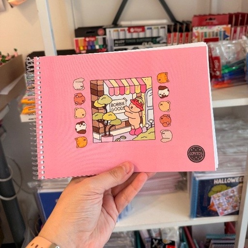 [LPR-0106_MN] Libro para pintar Bobbies Goods tapa rosa