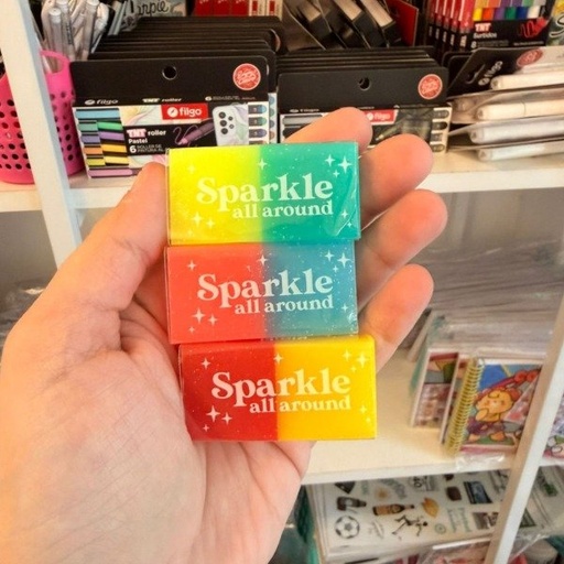[ARLB-02101_MN] Goma de borrar Kiruki bicolor con glitter