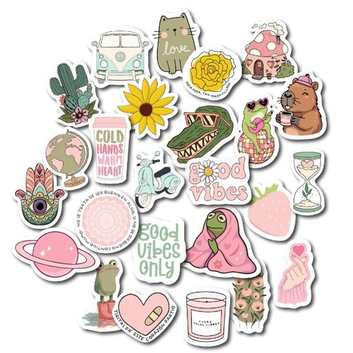 [SCR-00111_MN] Pack x 25 stickers individuales Mix